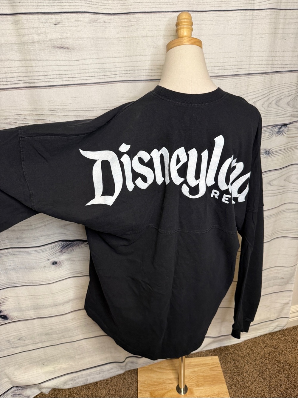 Disney Black Spirit Jersey with White Disneyland Back Script